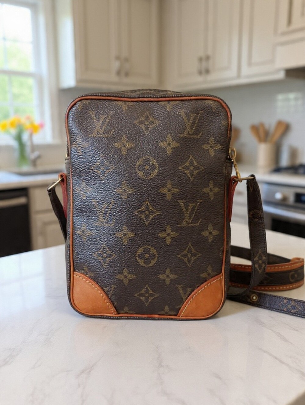 Louis Vuitton EUC ✨️Vintage 2000 Danube Monogram Crossbody Bag - Picture 7 of 15